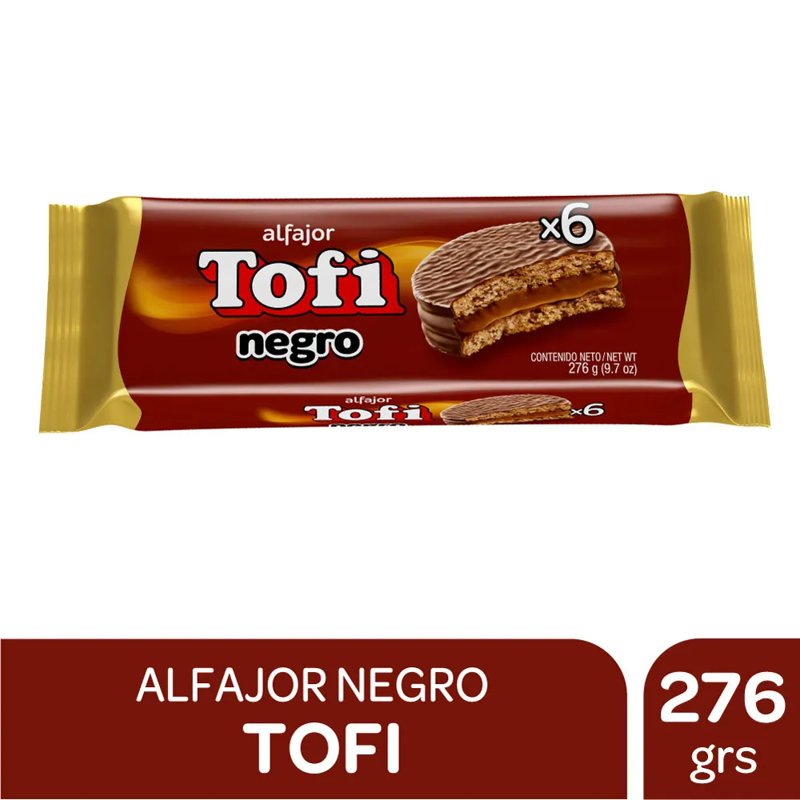 TOFI ALFAJOR NEGRO X6U 276G