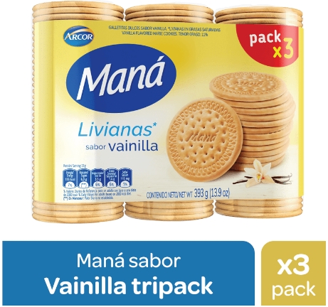 MANA GALLETITAS VAINILLA 408G