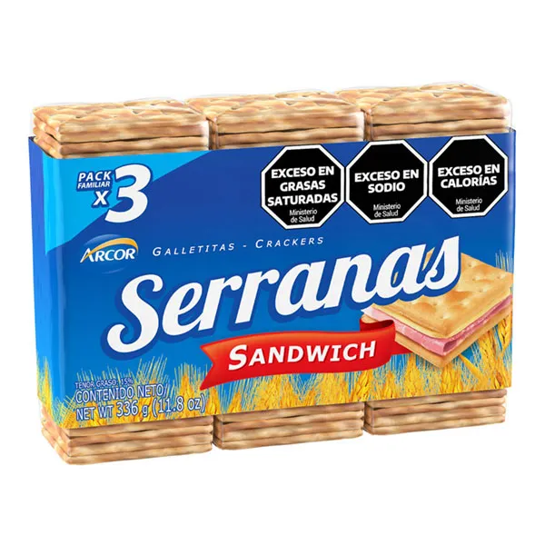 SERRANAS ARCOR SANDWICH 336G