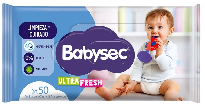 BABYSEC TOALLA HUMEDA 50U