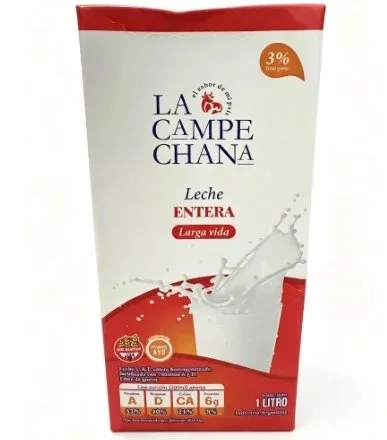 LA CAMPECHANA LECHE LARGA VIDA 1L ENTERA