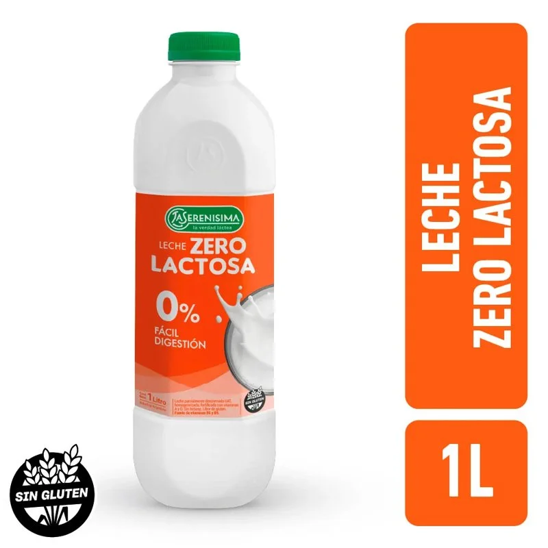 SERENISIMA LECHE BOTELLA 1L ZERO LACTOSA_