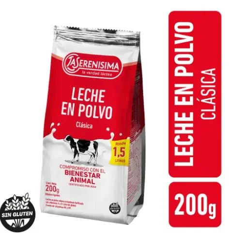 SERENISIMA LECHE POLVO BOLSA 200G CLASICA