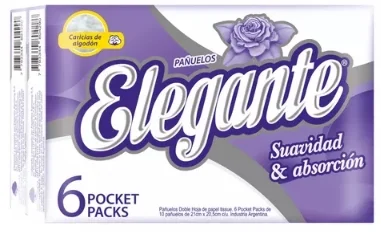 ELEGANTE PANUELOS DOBLE HOJA 6POCKET